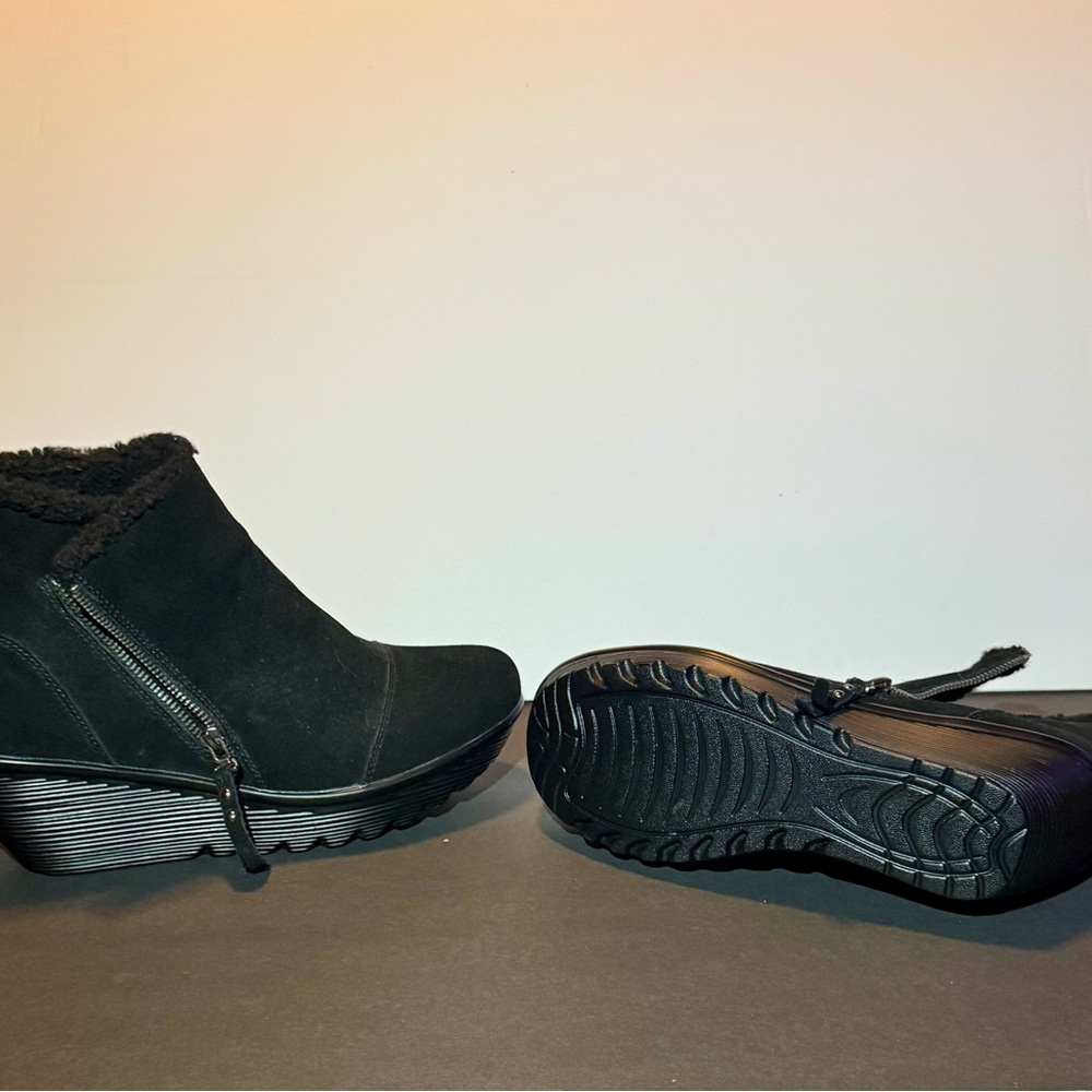 Skechers Black Wedge Ankle Boots